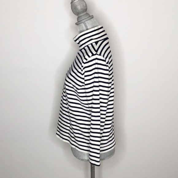 J. Crew Blouse Turtleneck Striped Size XS (H75) - Picture 3 of 6